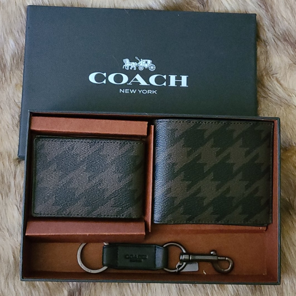New Coach Men wallet Gift Set of 3